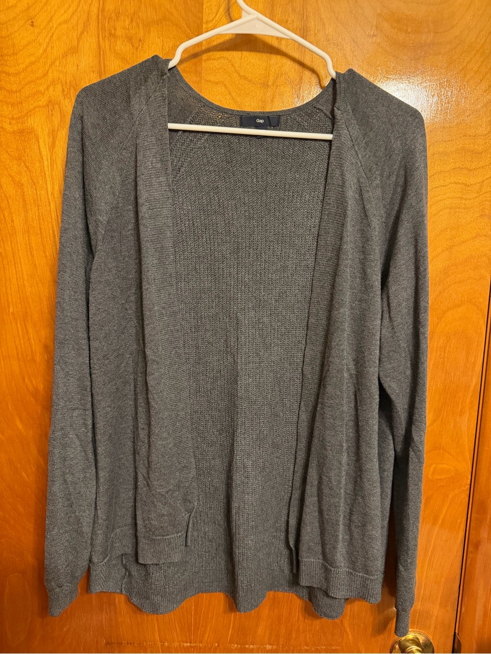 GAP Women's Open-Front Charcoal Gray Cardigan